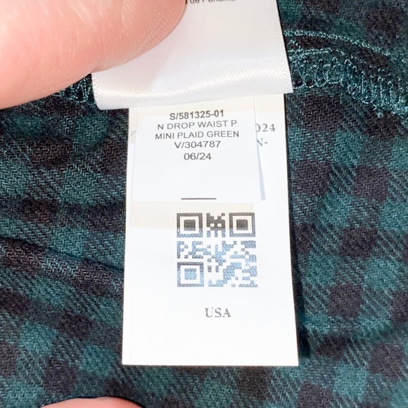 NEW Old Navy 4T Green Black Plaid Pinafore Dress‎ 2 Piece Long Sleeve Mock NWT - Picture 6 of 7